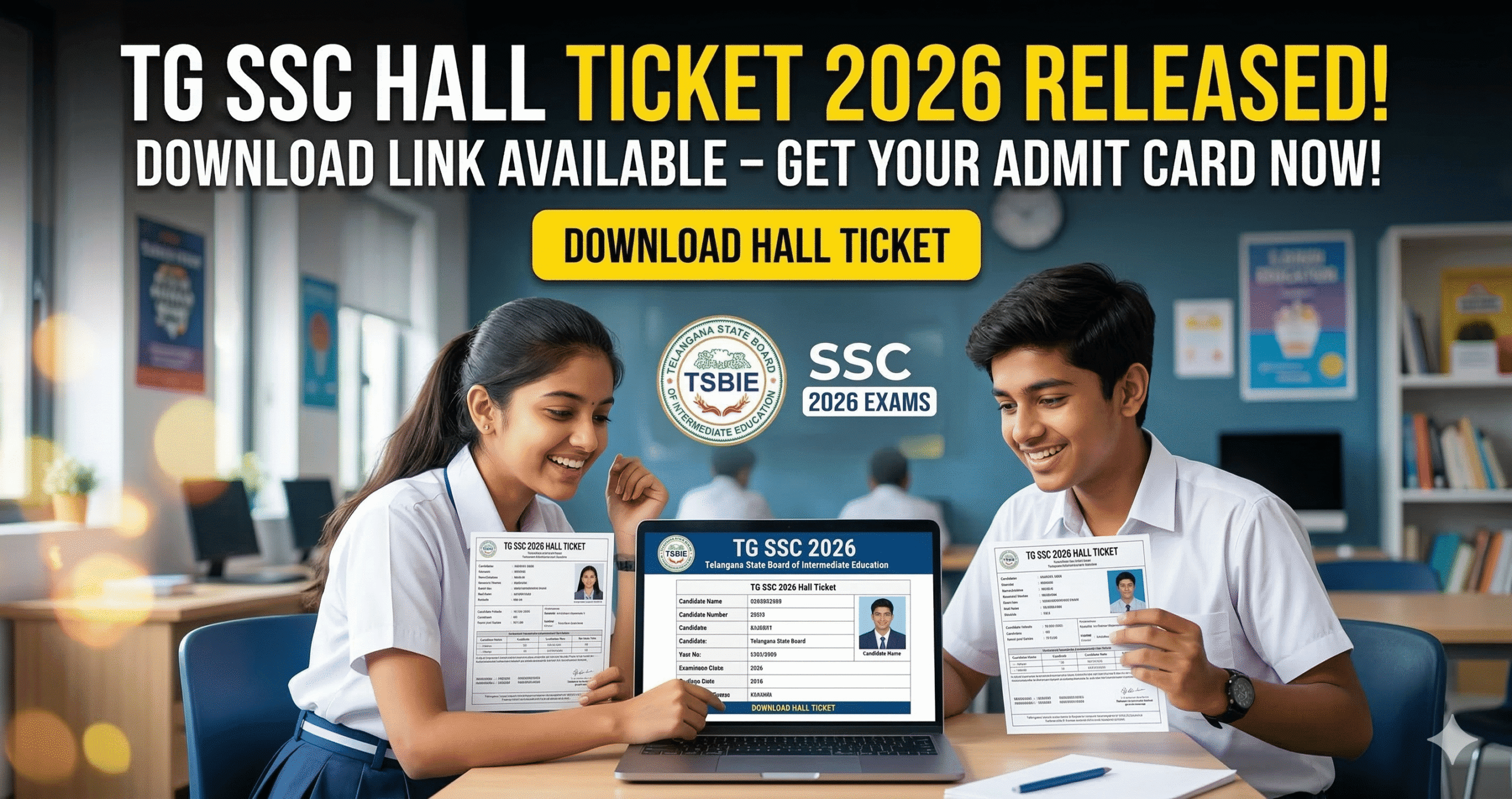 TG SSC Hall Ticket 2026 Released